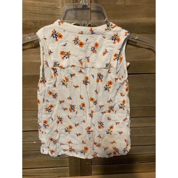 Frendz Flower Print Button Up Shirt Girls Size 5/6 - Picture 2 of 5